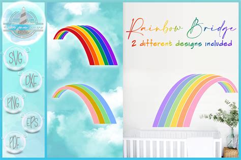 Crossing Over in Color: Discover the Joyful Journey with Rainbow Bridge SVG