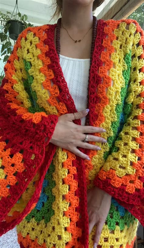 Rainbow Cardigan Crochet