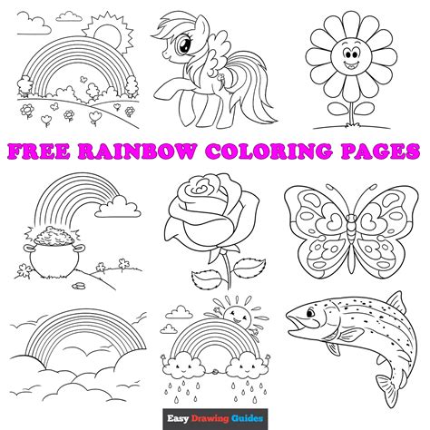 Rainbow Coloring Page Free