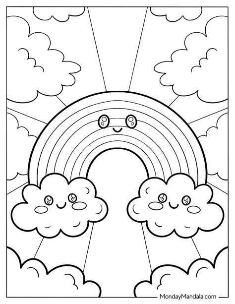 Rainbow Coloring Worksheets For Kids