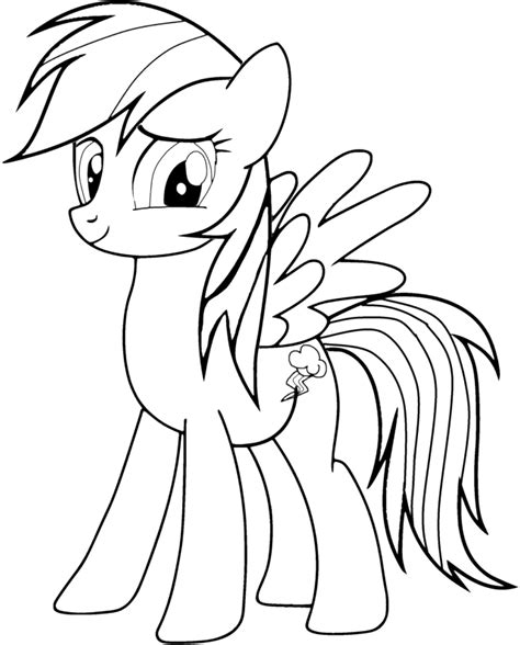 Rainbow Dash Coloring Pages For Kids