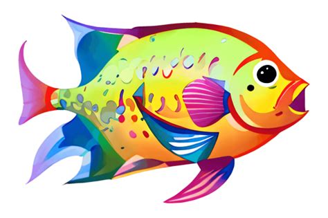Bring Vibrancy to Your Designs with Stunning Rainbow Fish SVG - Dive into the Colors of the Ocean!