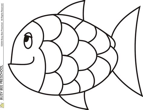 Rainbow Fish Template To Color