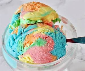 Rainbow Ice Cream in a Bowl