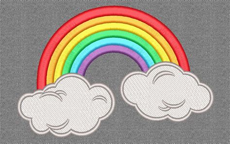 Rainbow Machine Embroidery Pattern Free