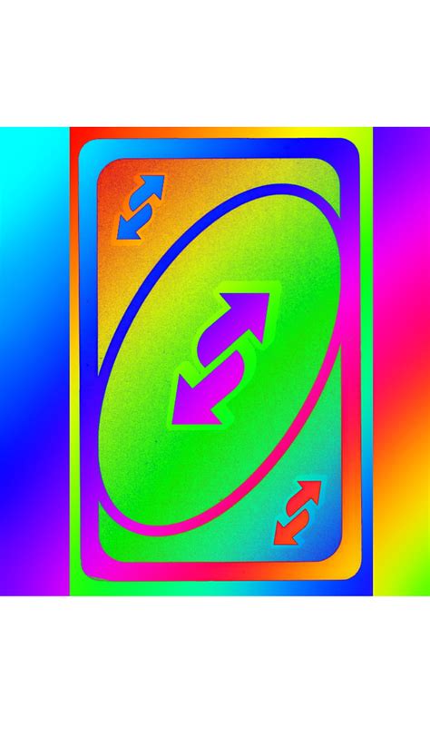 Rainbow Reverse Uno Card