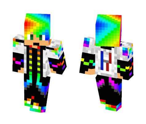 Spectrum of Style: Dazzling Rainbow Skins for Minecraft Enthusiasts!