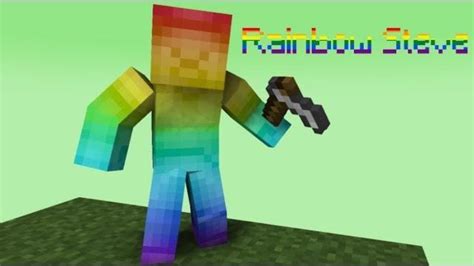 Rainbow Steve Minecraft Youtube