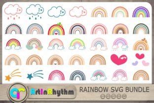 Download Rainbows, Colorful Rainbow SVG Bundle Files DXF Files