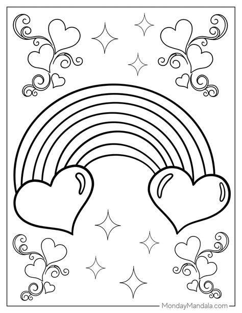 Rainbows Coloring Pages