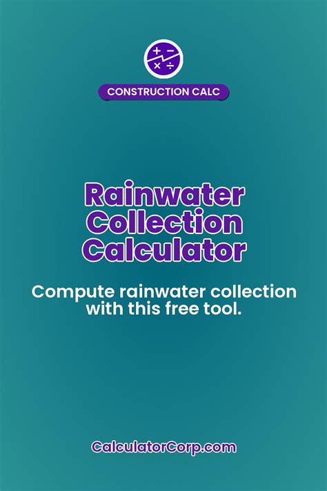 Rainwater Collection Calculator