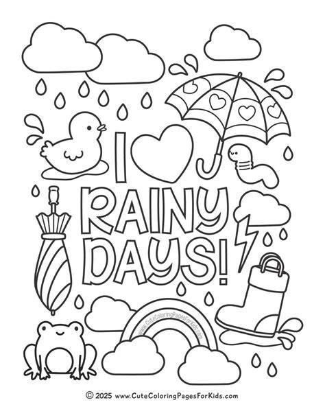 Rainy Day Coloring Pages