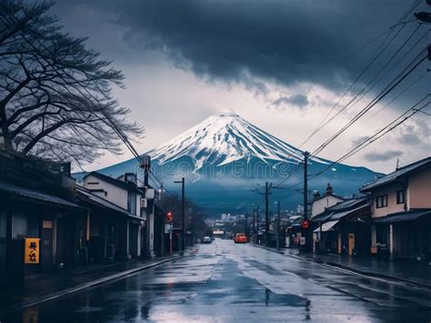Rainy Mount Fuji