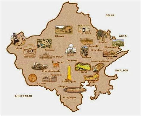 Rajasthan Tourist Map