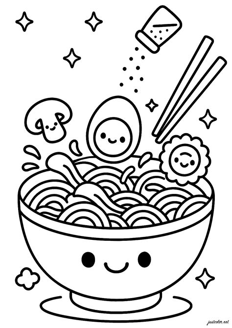 Ramen Coloring Pages