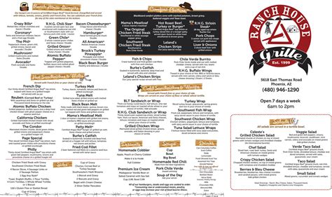 Ranch House Grille Menu