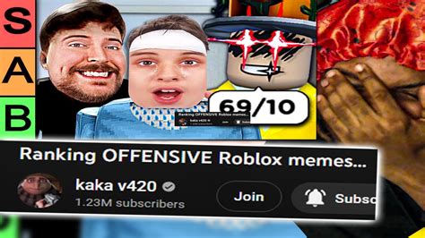Ranking OFFENSIVE Roblox memes… - YouTube