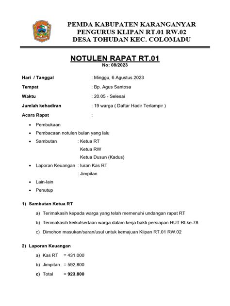 Rapat RT