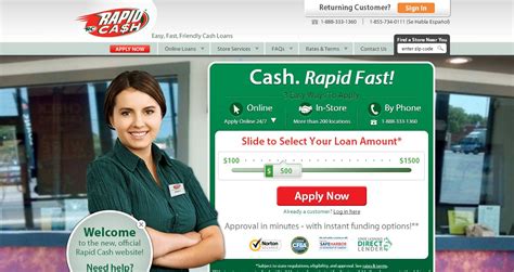Rapid Cash Loans Website
