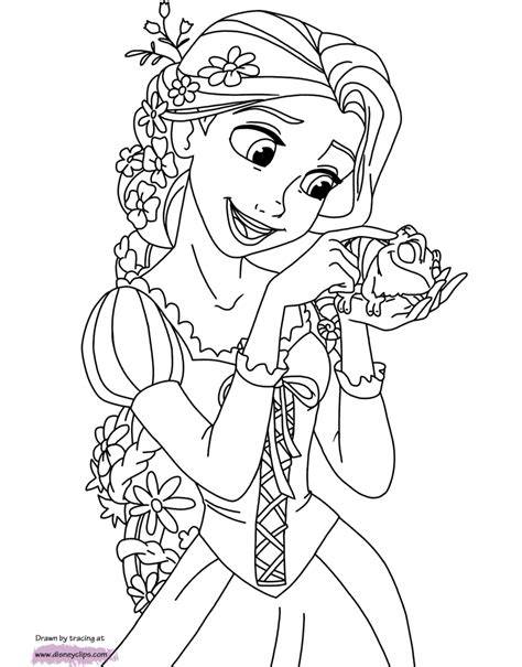 Rapunzel Coloring Pages Disney Clips