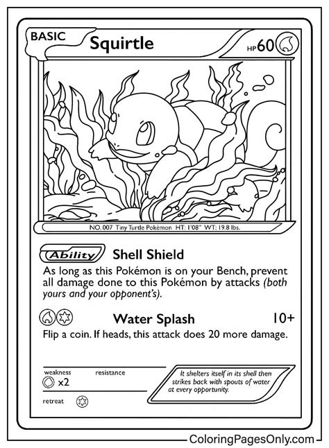 Rare Pokemon Card Coloring Pages