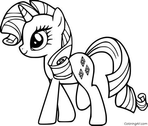 Rarity Unicorn Coloring Pages