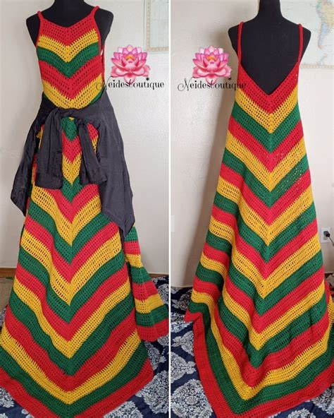 Rasta Crochet Dress
