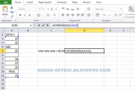 Rata-Rata Di Excel