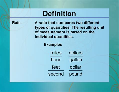 Understanding Rate in Math: Definition and Applications