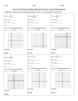 Rational Functions Worksheet Answer Key