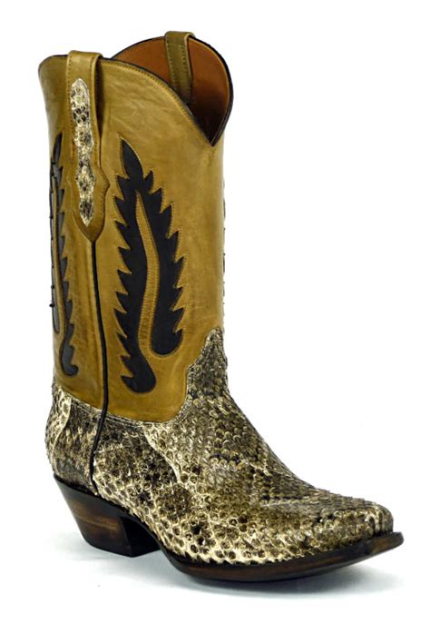 Slither in Style with Our Exotic Rattle Snake Skin Boots - Step Up Your Fashion Game Today!