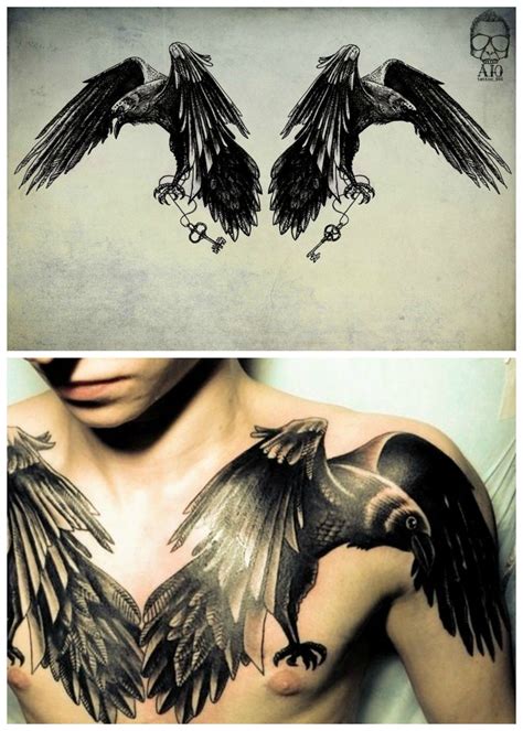 Raven Tattoo Chest