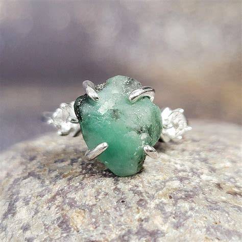 Raw Emerald Ring Settings