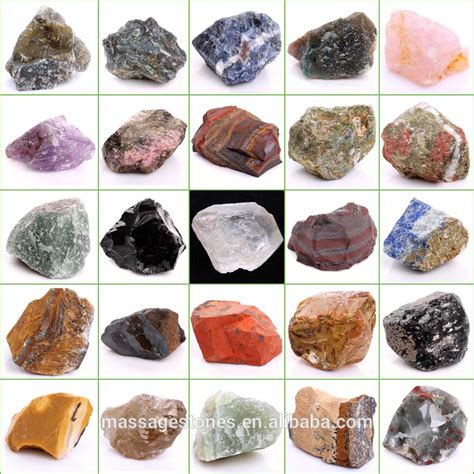 Raw Gemstones Identification Chart