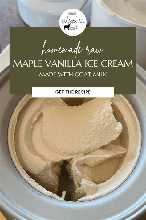 raw goat milk, no cooking ice cream. ~ An Organic Wife: Recipe: Goat