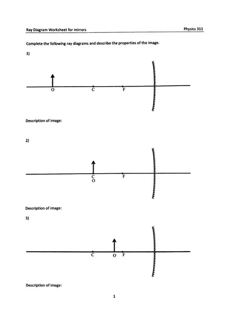 Ray Diagrams Worksheet Answers