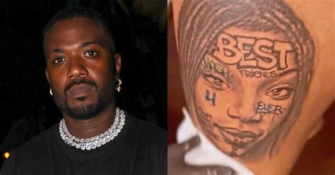 Ray J Face Tattoos