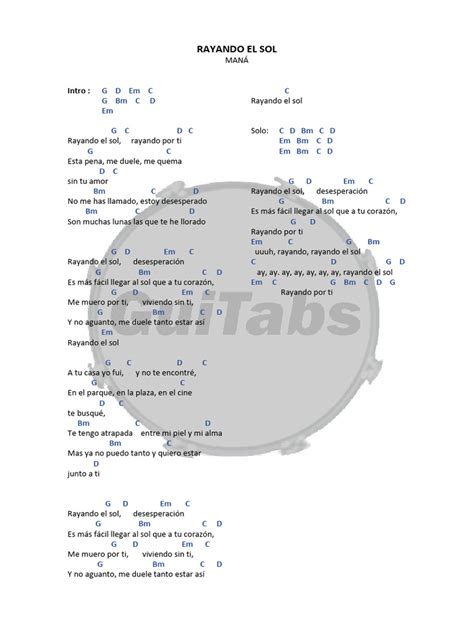 Rayando El Sol Lyric