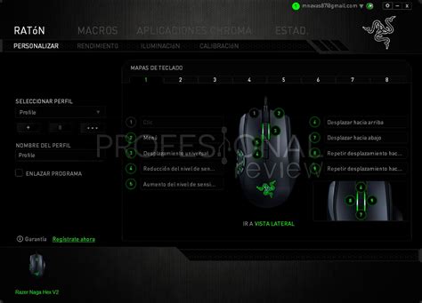 Razer Naga Hex V2 software introduction