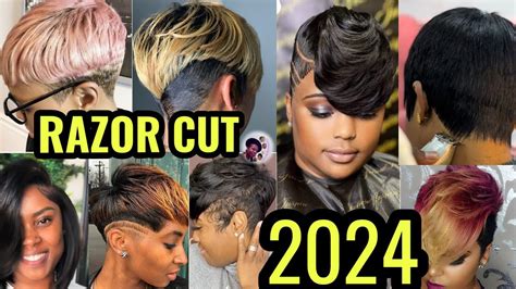 Razor Cut Hair Style For Black Woman