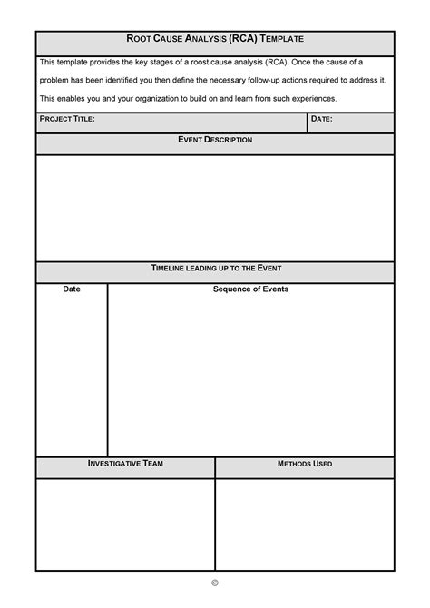 Rca Report Template