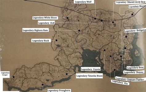 Rdr2 Legendary Animals Locations
