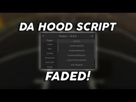Re: Re: faded da hood script - Pastebin