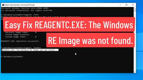 Re-enable REAgentC.exe