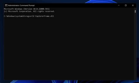 Re-register ExplorerFrame.dll