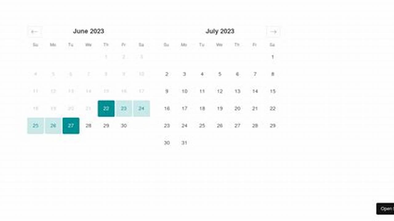 React Airbnb Calendar