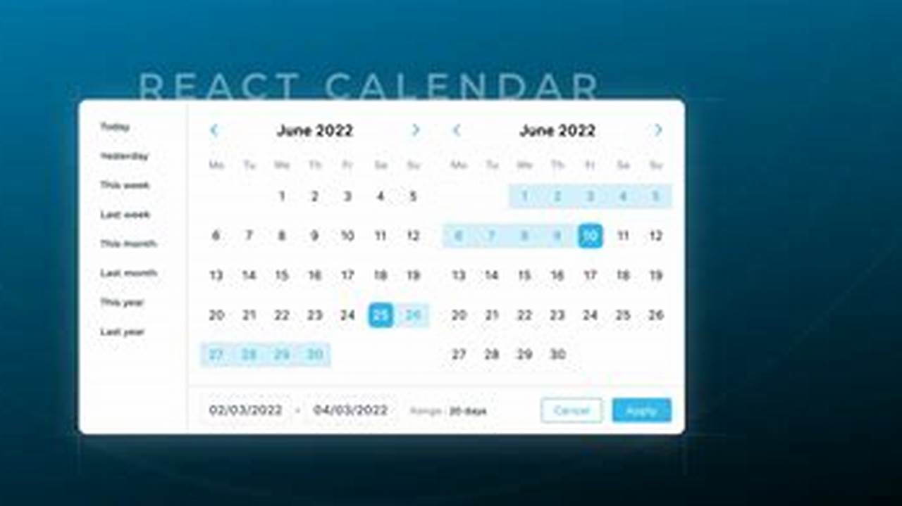 React Icons Calendar