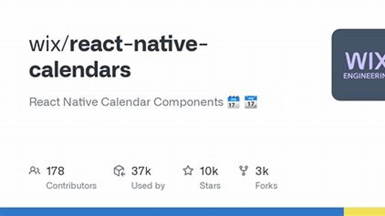 React Native Calendar Wix