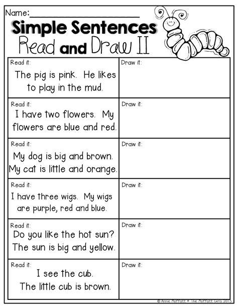 Read And Draw Worksheets