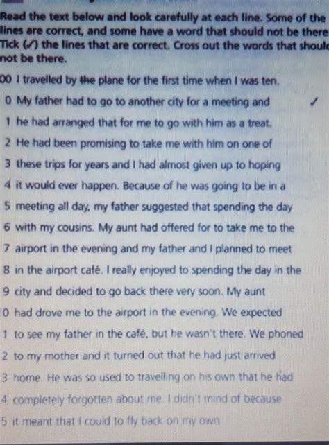 Read The Text Below And Look Carefully At Each Line